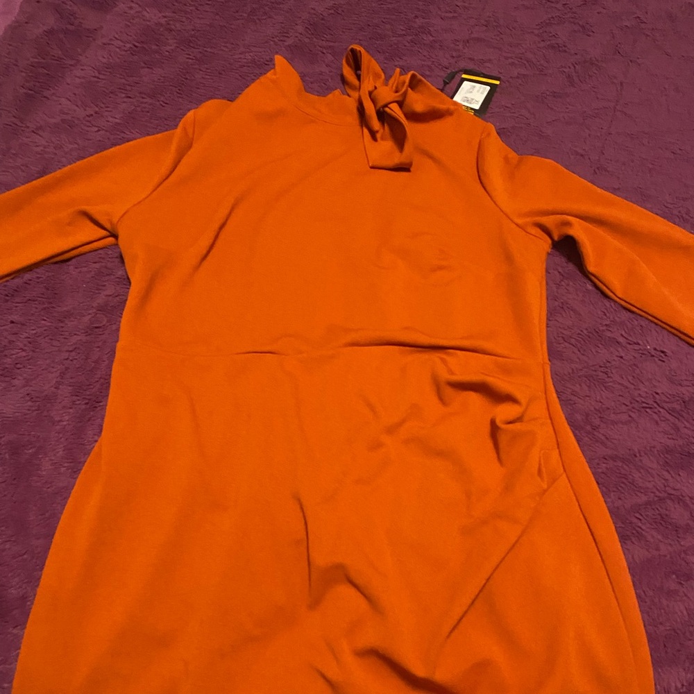 Copper Bow tie dress